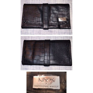 Women's NYX Professional Makeup Black Crocodile Print Brush Roll One Size